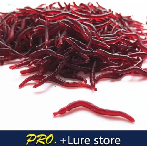 Free shipping 500pcs 4cm soft red blood worm lure baits, soft rubber red worm earthworm lure baits, for carp fishing,pesca isca