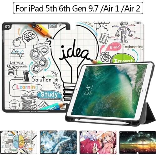 MTT PU Leather Case for iPad 9.7 inch 2017 2018 Folio Flip Stand Cover coque Smart Tablet Case Funda A1822 A1823 A1893 A1954