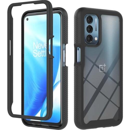 2 in 1 Hybrid TPU Bumper Rugged Armor Shockproof Case For OnePlus Nord N200 5G Hard PC Transparent Acrylic Protective Back Cover