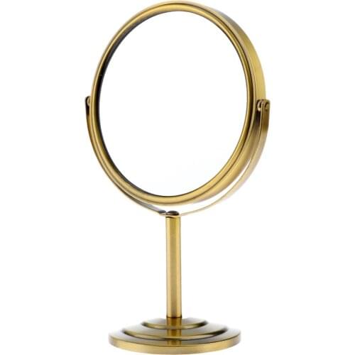 Dual-Sided Magnifying Makeup Mirror 2X Magnification Tabletop Swivel 6 Inch