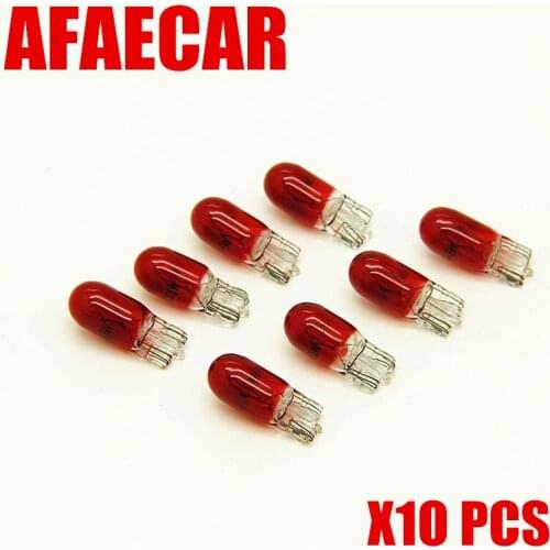 100 pcs T10 3W W5W 194 warm White red green 5W Halogen Bulb Signal Interior Lamp