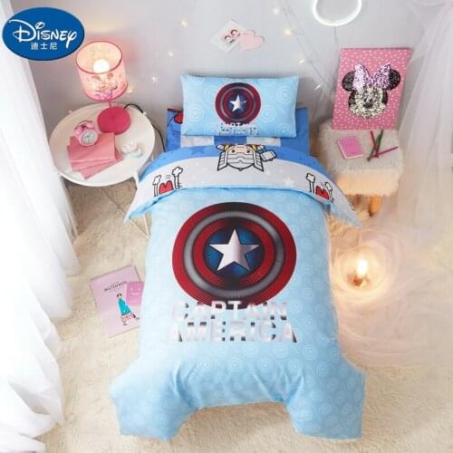 3Pcs Baby cot Bedding Sets Captain Mickey mouse bedding bag pillowcase sheet Cartoon Quilt Cover children boy girl 60x120cm cot