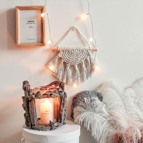 Mini Macrame Wall Hanging Boho Handmade Woven Tapestry Tassel Nursery Bedroom Apartment