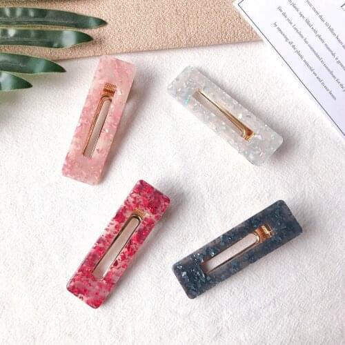 MISANANRYNE Vintage Hairclip Acrylic Glitter Hair Clips Women Girls Hairband Foil Sequins Hairpins Barrettes Korean Accessories