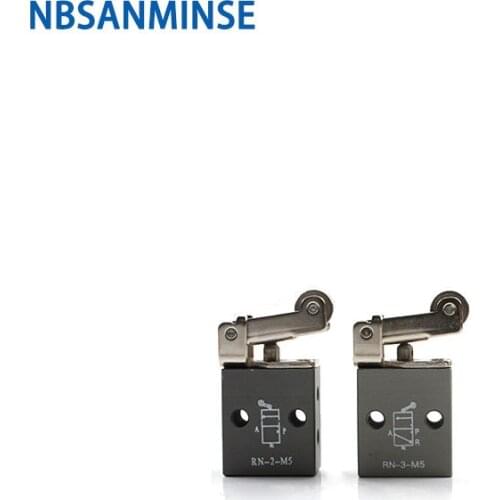 NBSANMINSE RN-2-M5 RN-3-M5 2/2 way 2/3 way Mechnical Control Air Valve Automation Production pneumatic valve