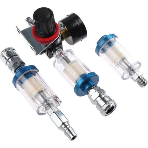 New 1/4" Water Oil Separator Inline Air Hose Filter Moisture Trap Pneumatic Tool Parts For Compressor Spray Paint Gun