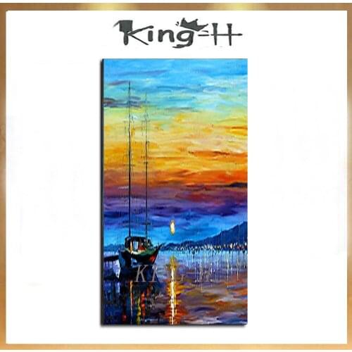 Knife ship hand-painted canvas boat yacht for the sitting room wall decoration hotel sofa wall painting art photos