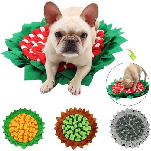 Pet Dog Snuffle Mat Nose Smell Training Sniffing Mat Interactive Training Educational Toys Slow Feeding Bowl Blanket Washable