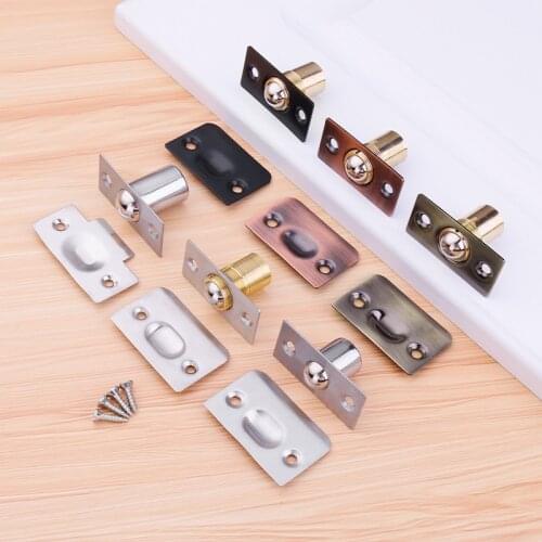 Adjustable Invisible Wooden Cabinet Door Top Beads 2019 Lock Closet Ball Catch Latch Catcher Stainless steel Door Beads Lock hot