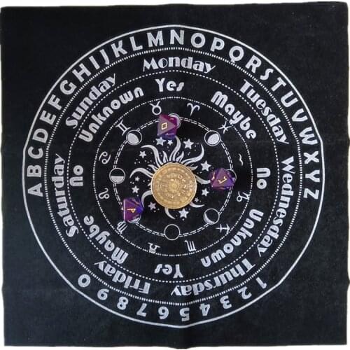 Tarot Tablecloth Divination Tarot Card Pad Pendulum Magic Runes Tarot Altar Table Cloth 30x30cm Board Game