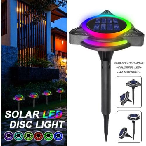 LED Solar Powered Ground Lawn Light Smart Sensor Pathway Floor Underground Garden Landscape Lighting Lamp For Yard Patio