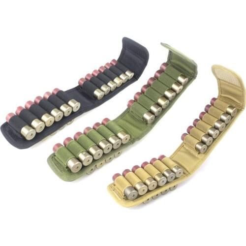 Tactical 12G Bullets Package Hunting 16 Round Shells Package CS Field Portable Outdoor Bullet Bags Molle Magazine Pouch