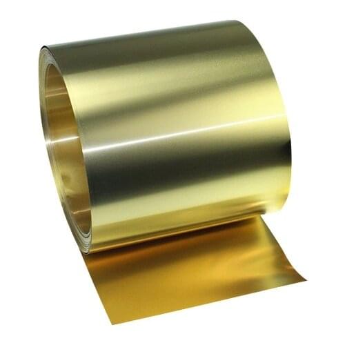 1000MM/ROLL Thin Brass Strip Thickness 0.03MM*W100MM gold film Brass Sheet Brass Foil Brass plate H62