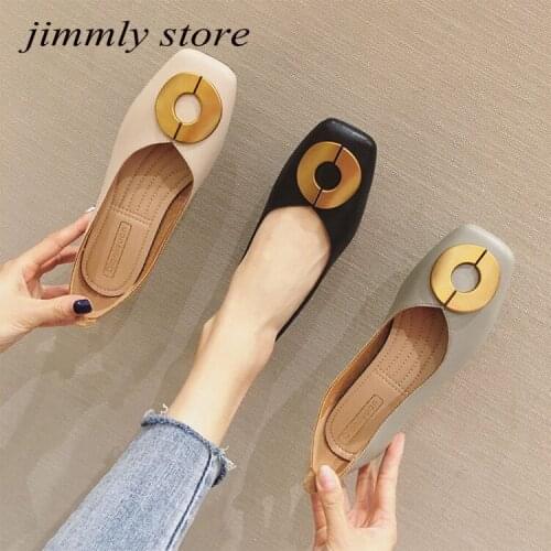 Ladies Slip On Work Shoes Summer Fashion Pumps Low Square Heel Walking Shoes Women Non-Slip Daily Casual Zapatillas Mujer