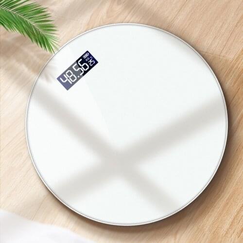 New Bathroom Body Scale Weight Scales Round Toughened Glass LED Digital Weighing Scales Electronic Scales Bath Scale