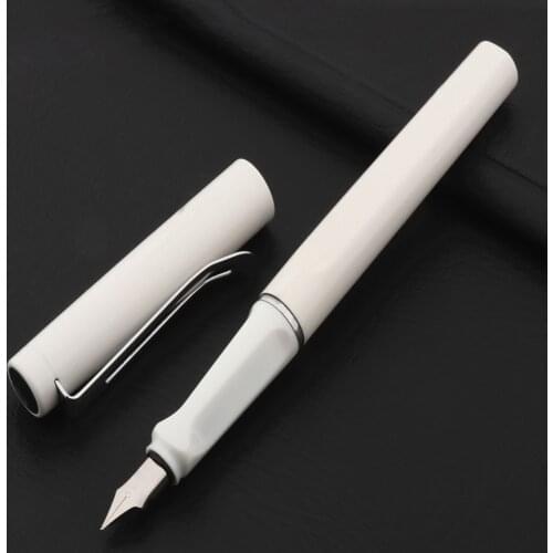 High Quality 1515 White Colour Student School Office Fountain Pen Fine Nib for Financial Stationery Supplies ink pens
