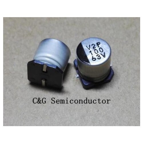 10pcs 63V 100UF 10*10mm SMD CHIP Aluminum electrolytic capacitors in stock