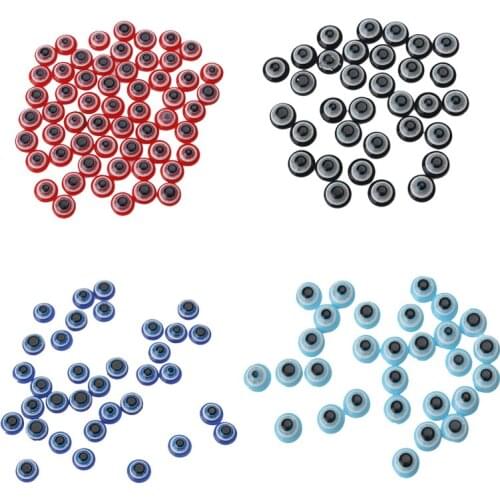 100pcs/lot 6mm Acrylic evil eye cabochon charms beads fitting women diy evil eye bracelet necklace jewelry accessories findings