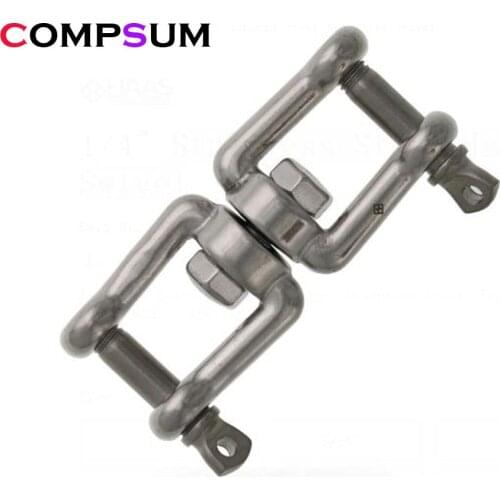 304 Stainless Steel Swivel Jaw Jaw Anchor Chain Connector Double Shackle Swivel for Boat