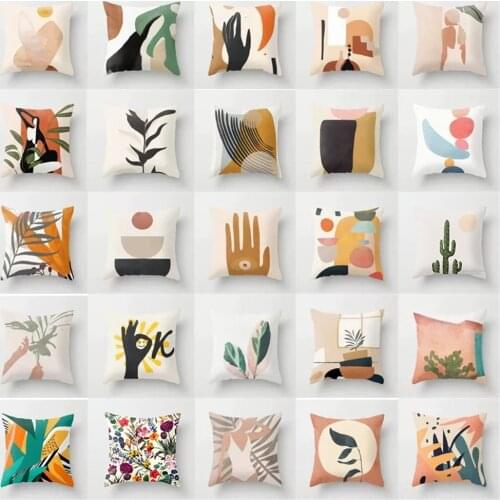 45x45 Geometric Abstract Cushion Cover Fashion Home Decor Tropic Modern Art Throw Pillow Sofa Chair Pillowcase Fundas De Cojines
