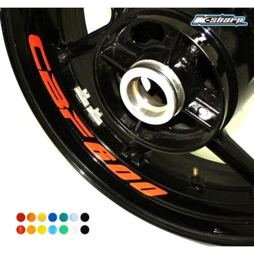 8 X custon inner rim decals wheel reflective Stickers stripes For HONDA CBF600 CBF 600
