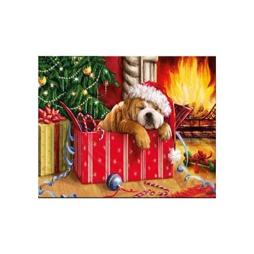 YIKEE diamond painting dog 5d diy Full Square Diamond Embroidery Rhinestone Mosaic Painting Home Decor y965