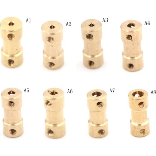Brass Connecting Shaft Transmission Parts Motor Shaft Extension Connector Metal Model Airplane Model Car Accessories