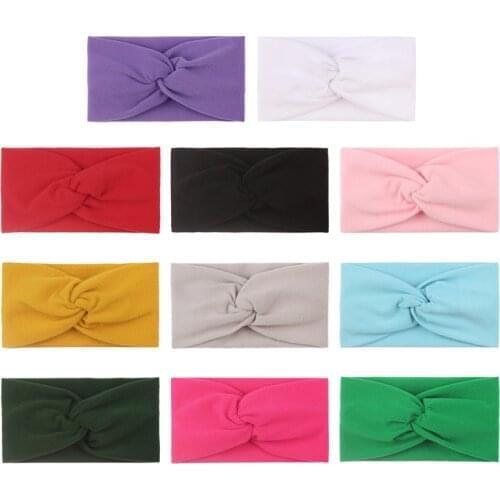 Children Seamless Super Soft Nylon Hairband Cute Bowknot Princess Hair Accessories Baby Knotted Turban Kids Headwear