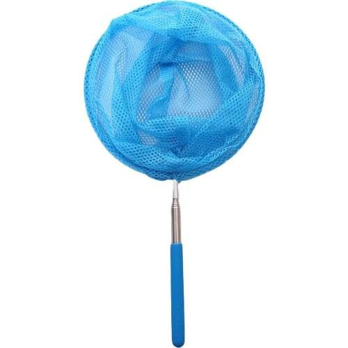 Kids Catcher Net dragonfly Butterfly Fish Insect Telescopic Catching Bugs Stainless Steel Mesh Net Fish tank pool Leaves Clean