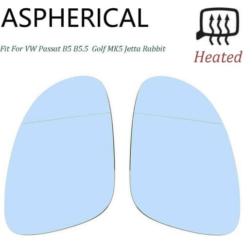 Door Rearview Heated Mirror Blue Glass Lens For Jetta Golf 5 MK5 GTI Passat B5.5 B6 Bora R32 Rabbit Eos Car Mirror 2006-2009