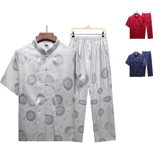 China Embroidery #6 Tang Suit Traditional Chinese Clothing for Elderly Men Hanfu Wedding Birthday Chinese Style Collar Jacket