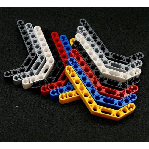 50pcs Bricks Technic Parts 3x4x7 Thick Double Angular Bent Cross shaft MOC Car Bulk Toys Building Blocks toys for children 32009