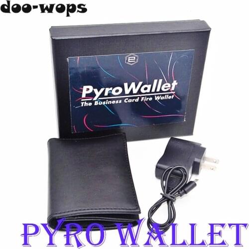 PYRO Wallet Magic TricksStreet Illusions Gimmick Props Mentalism Funny The Business Card Fire Wallet Magia Magician Close Up