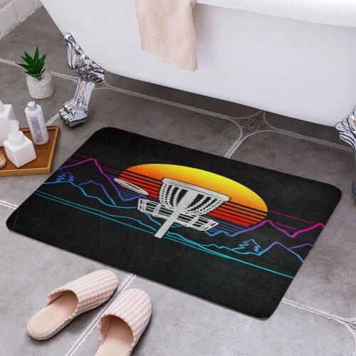 Disc Golf Sunset 3D Print Doormats Rectangle Non-Slip DoorMat Bedroom Kitchen Entrance Print Door rugs Dropshipping