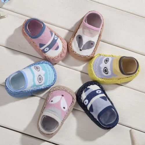 Lytwtws Spring Autumn baby socks with rubber soles Cartoon Thickening Newborn Toddler Anti slip Children Boy Girl Infant Gift