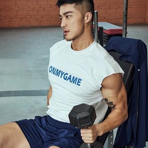 NEW Bodybuilding Sporty Tank Tops Men Gyms Fitness Workout Sleeveless Vest Male Summer Fashion Casual Loose Undershirt