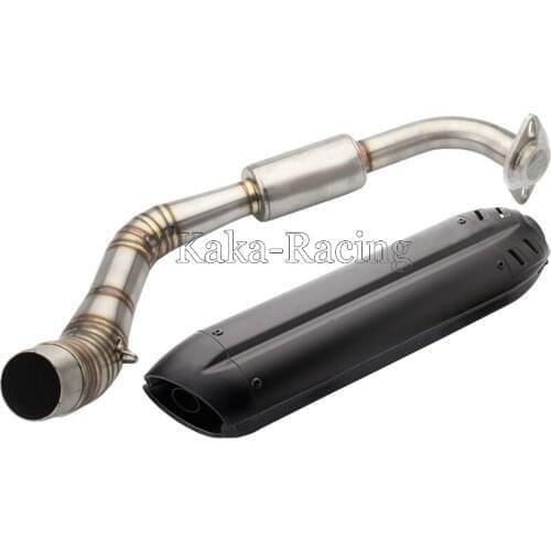 Motorcycle Exhaust muffler with Front header Mid Pipe Slip-On Full System For For Yamaha NVX125 NVX155 NVX 155 125 Aerox155