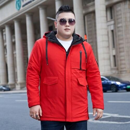 Winter Jacket Men Thick Parkas Casual Jackets Windproof Warm Winter Coat Mens Hooded jacket Plus Size 10XL 9XL 8XL 7XL 6XL Black