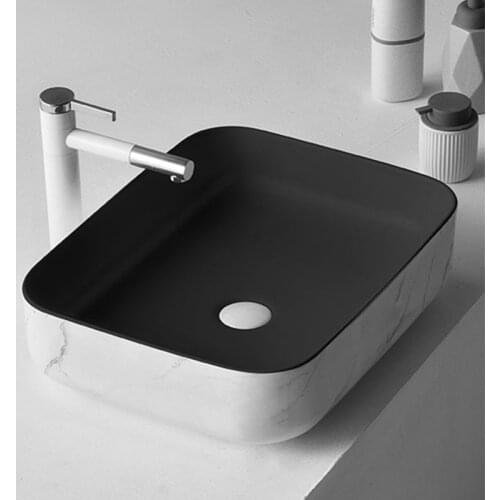 Washing Hand Basin Lavamanos Shampoo Basin for Toilet Bathroom Ceramic Wash Basin Household Toilet Sinks Black