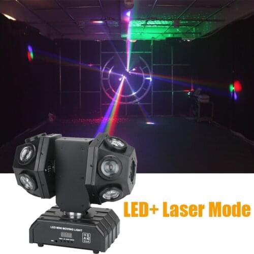 Unlimited Rotate Dj Led RGBW 4 IN 1 Laser Disco Led Lazer 2 IN 1 Moving Head Light Good Effect Use For Party KTV Night Club Bar