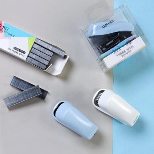 Portable Mini Stapler Stationery Office School Supplies Bookbinding Paper Stapler With Staples Set