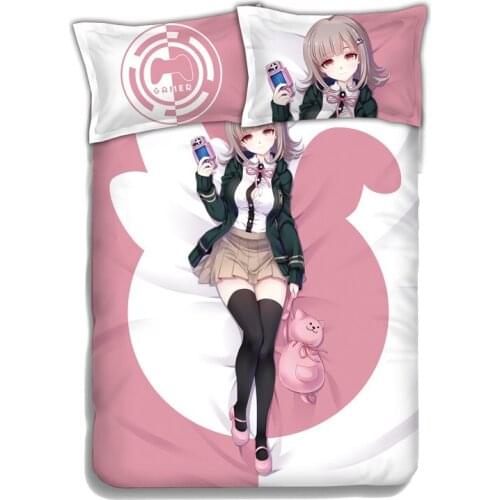 Anime Danganronpa 2 Nanami ChiaKi 3D Bedding Sets Twin/Queen/King 3pcs 4pcs Bed Set With Pillowcase + Sheet+Duvet Cover Gifts