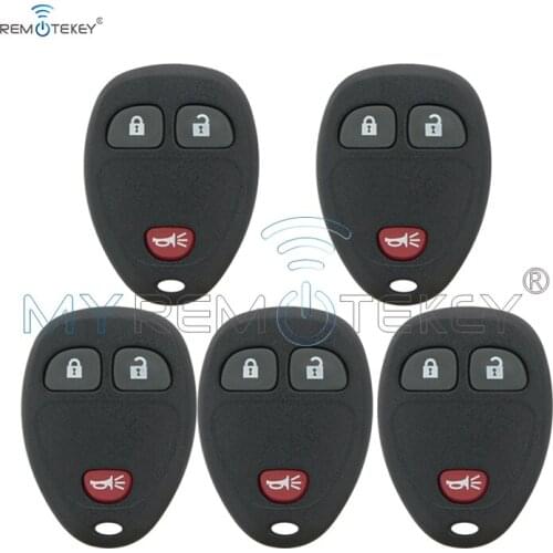 Remotekey 5pcs OUC60270 OUC60221 Remote car key fob case 3 button for GMC Acadia Sierra Yukon Savana 2008 2009 2010
