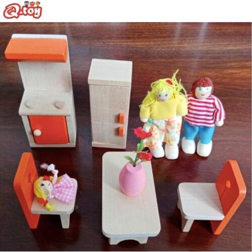 Role play set mini house family toy Montessori family role play game girls gift birthday Christmas New year present