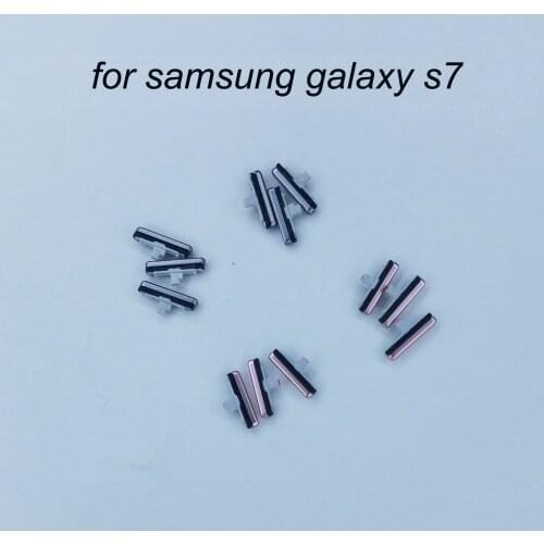 For Samsung Galaxy S7 G930 G930F S7 Edge G935 G935F Original Phone Housing New On Off Key Flex Cable Power Volume Button Pink
