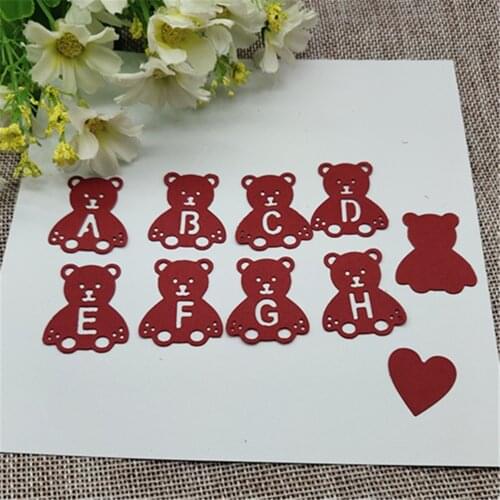 Little bear Background Flower Cutting Dies Stencils For DIY Scrapbooking Decorative Embossing Handcraft Die Cutting Template