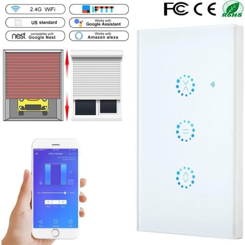 Smart Home WiFi Electrical Touch Blinds Curtain Switch Ewelink APP Voice Control by Alexa Echo for Mechanical Limit Blinds Motor