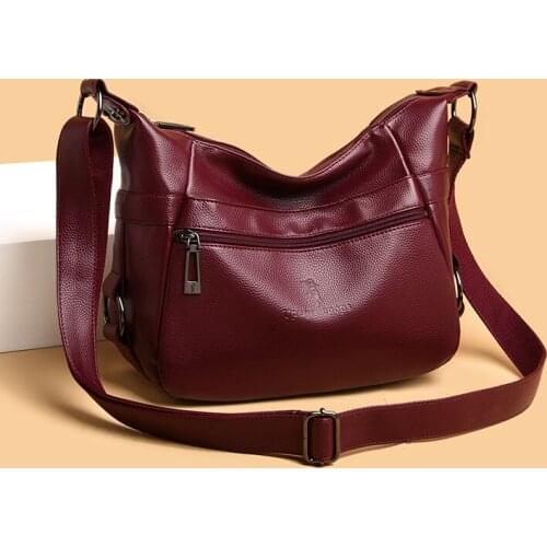 Vintage Female Shoulder Bag Luxury Designer Handbag 2021 Womens Brand Crossbody Bags Hit Big Soft Pu Leather Lady Messenger Bag