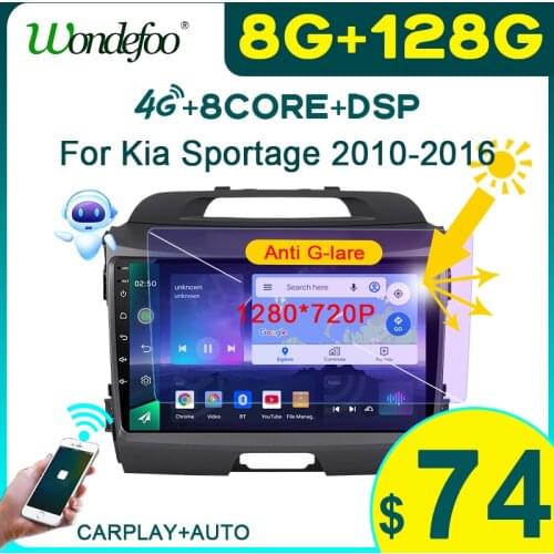 2 din Android 10 car radio PX6 For KIA Sportage 3 2010-2016 Navigation gps car stereo bluetooth screen auto audio multimedia