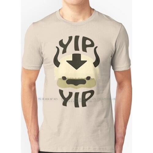 Yip Yip Appa! T Shirt 100% Pure Cotton Appa Aang The Last Airbender Flying Bison Yip Yip Creative Trending Vintage Cool Gift